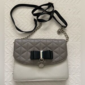 Elegant Gray and Black Quilted Women's Bag